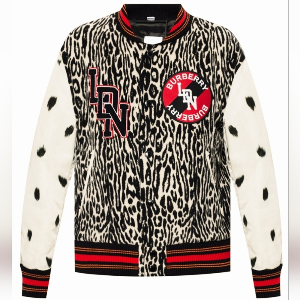 Burberry Black/Red/Cream Padfield Unisex Bomber Jacket